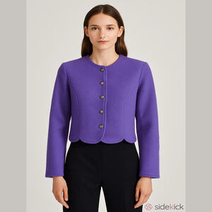 Vintage Geiger Wool Jacket Purple Size Medium EU 40